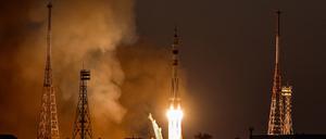 NASA astronaut Frank Rubio, along with Roscosmos cosmonauts Sergey Prokopyev and Dmitry Petelin, blasts off to the International Space Station (ISS) at the Baikonur Cosmodrome, Kazakhstan September 21, 2022. REUTERS/Maxim Shemetov