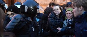 Proteste in St. Petersburg.