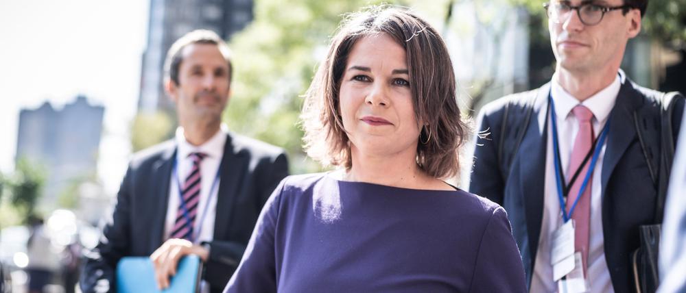 Annalena Baerbock (Bündnis90/Die Grünen), Außenministerin, am Rande der 77. Generaldebatte der UN-Vollversammlung.
