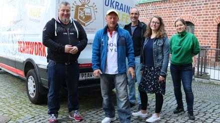 Neues Transport-Fahrzeug für die Ukraine-Hilfe der Potsdamer Arbeiterwohlfahrt (Awo).