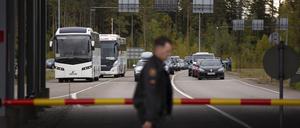 Der russisch-finnische Grenzübergang, an dem derzeit vermehrt Menschen aus Russland versuchen, das Land zu verlassen.