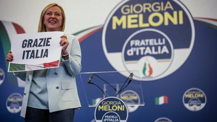Giorgia Meloni, Vorsitzende der rechtsradikalen Partei Fratelli d’Italia (Brüder Italiens).