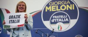 Giorgia Meloni, Vorsitzende der rechtsradikalen Partei Fratelli d’Italia (Brüder Italiens).
