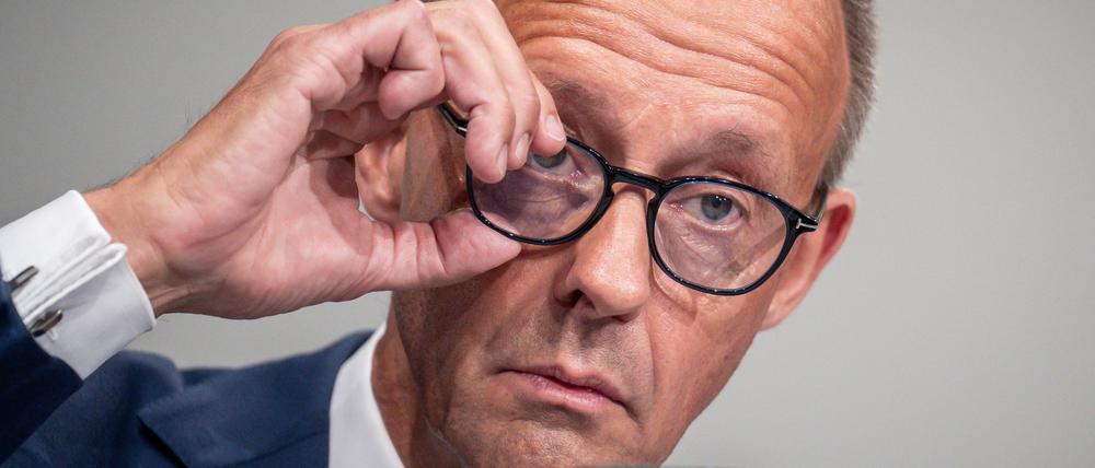 Friedrich Merz bei einer Rede im Deutschen Bundestag.