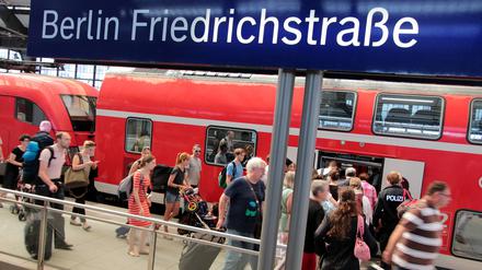 Sperrungen bei der Deutschen Bahn in Berlin. 