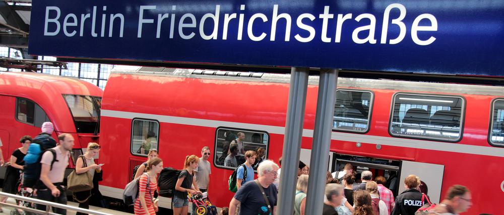 Sperrungen bei der Deutschen Bahn in Berlin. 