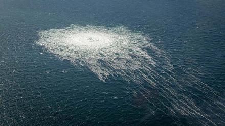 Gasblasen steigen in der Nähe von Bornholm aufgrund des Nord-Stream-Lecks auf.