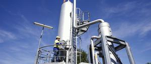 Ein Erdgasspeicher in Deutschland