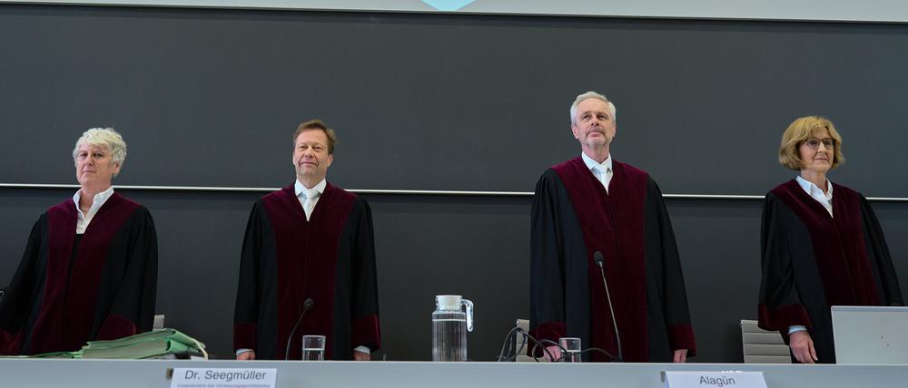 Der Verfassungsgerichtshof tagte im Großen Hörsaal der Freien Universität.