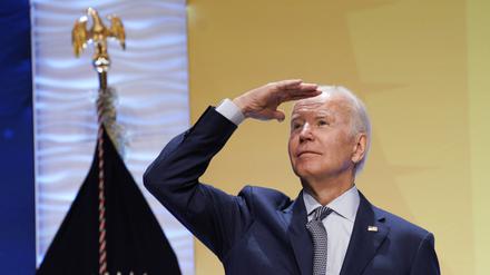 US-Präsident Joe Biden bei seinem Auftritt am Mittwoch im Weißen Haus.