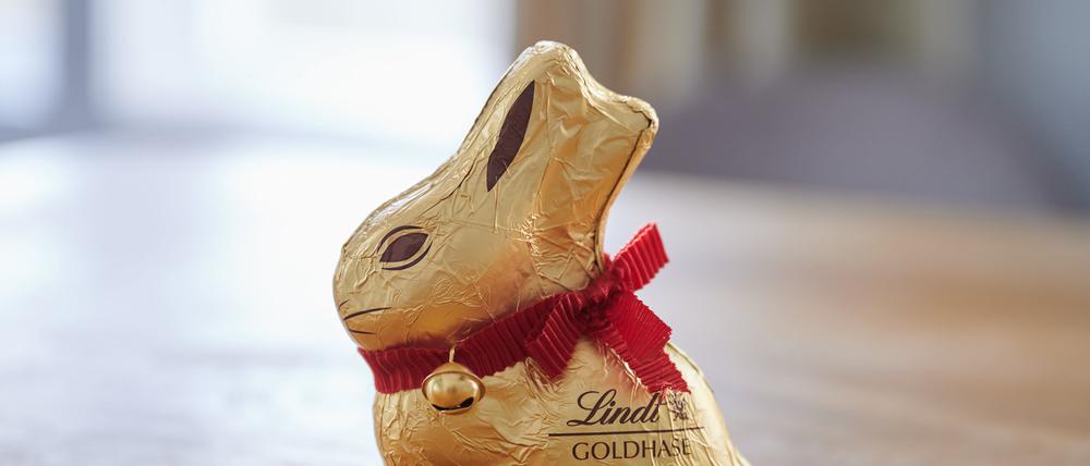 Nur Lindt darf den kleinen goldenen Schokohasen verkaufen. 
