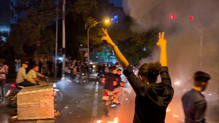 Proteste in der Innenstadt Teherans. 