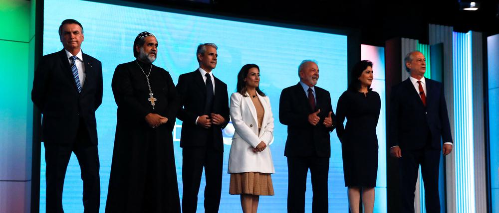 Die Kandidaten der Präsidentschaftswahl in Brasilien. 