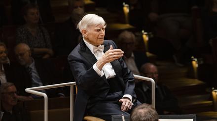 Herbert Blomstedt am Donnerstag in der Philharmonie