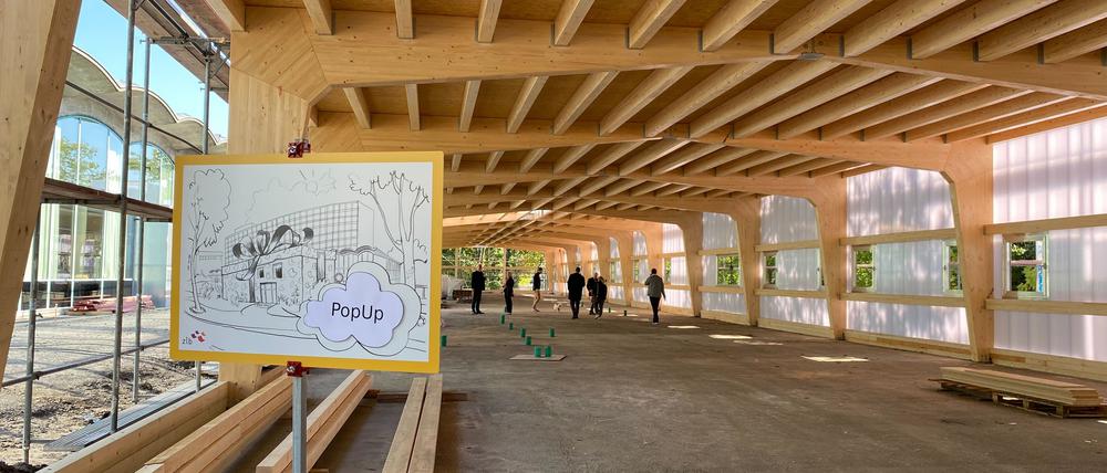 Im temporären PopUp entstehen Räume für Begegnung und Kooperation sowie Arbeitsräume, wie sie bisher in der AGB aus Platzmangel nicht angeboten werden konnten.
