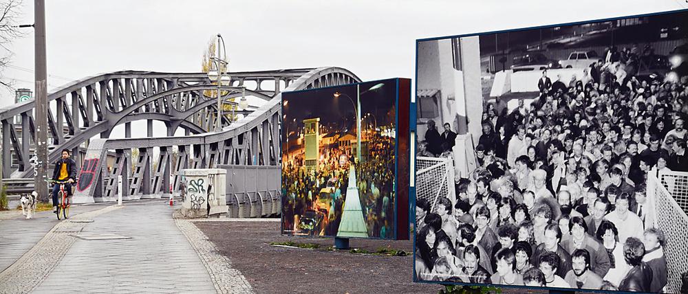Der ehemalige Grenzübergang Bornholmer Straße mit der Bösebrücke in Berlin-Prenzlauer Berg, aufgenommen am 11. November 2018 für das Radmagazin 2019.

Foto: Kitty Kleist-Heinrich