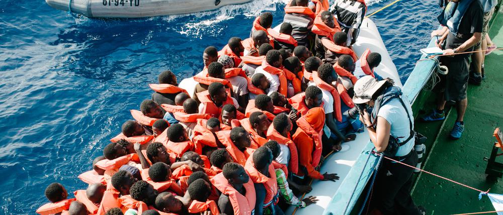 Einsatz der Hilfsorganisation „Iuventa Jugend Rettet“ im Mittelmeer.