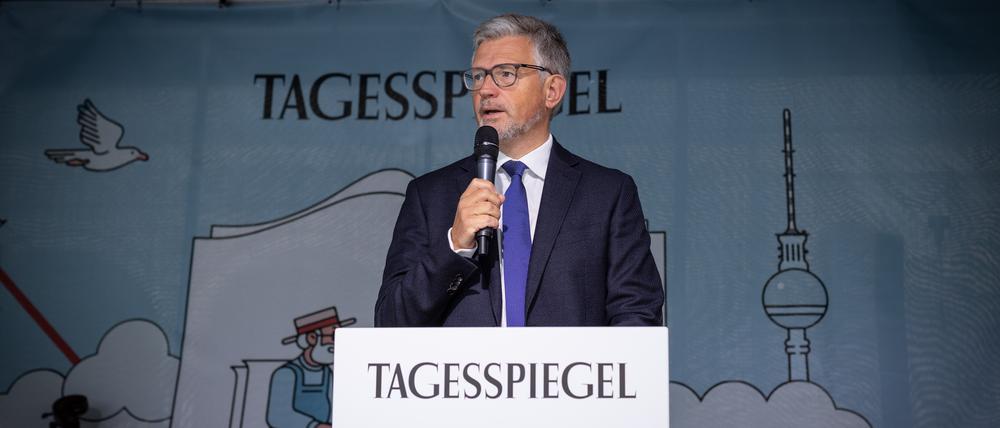 Andrij Melnyk beim Hoffest des Tagesspiegel am 3. Oktober.