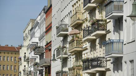 Mietshäuser an der Knaackstraße in Prenzlauer Berg.