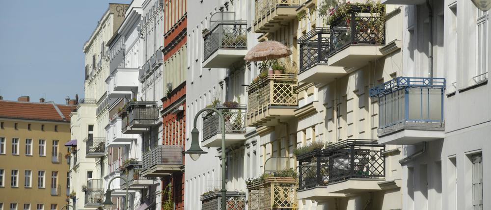 Mietshäuser an der Knaackstraße in Prenzlauer Berg.