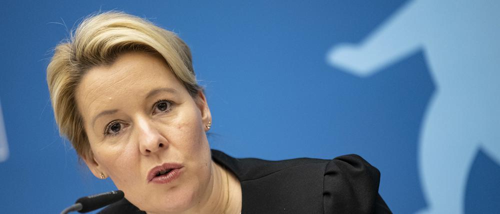 Berlins Regierende Bürgermeisterin Franziska Giffey (SPD). (Archivfoto)