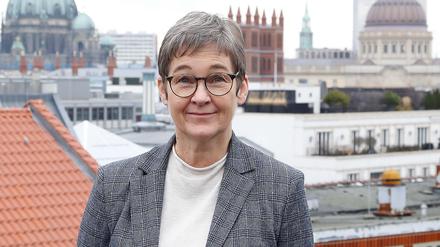Ulrike Gote, hier noch als Kandidatin für das Amt der Senatorin für Senatorin für Wissenschaft, Gesundheit, Pflege und Gleichstellung, Anfang Dezember 2021.