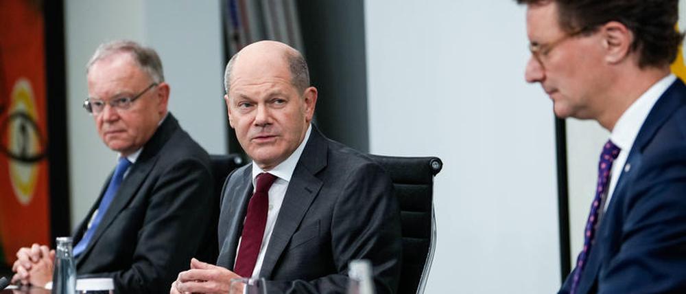 Der Kanzler und die Länderchefs: Uneinig