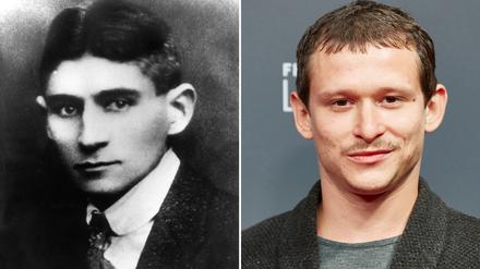 Der österreichische Schriftstellers Franz Kafka (li.) und Schauspieler Joel Basman..