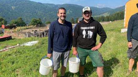 Der Journalist Florian Klenk und der Landwirt Christian Bachler.