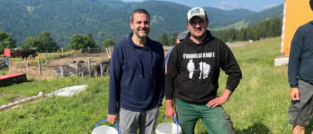 Der Journalist Florian Klenk und der Landwirt Christian Bachler.