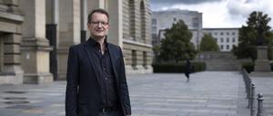 Alexander King (die LINKE) im Abgeordnetenhaus Berlin am 28.09.2022 für ein Interview der LaPo (Redakteur Robert Kiesel).