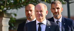 Olaf Scholz beim Gipfel in Prag.
