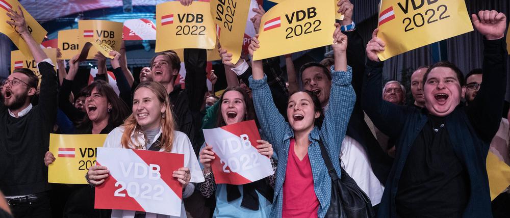 Wahlparty für Alexander van der Bellen.