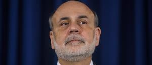 Der damalige Chef der US-Notenbank (FED), Ben Bernanke, spricht bei einer Pressekonferenz.