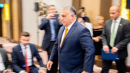 Viktor Orban, Ministerpräsident von Ungarn, bei seinem Besuch in Berlin.