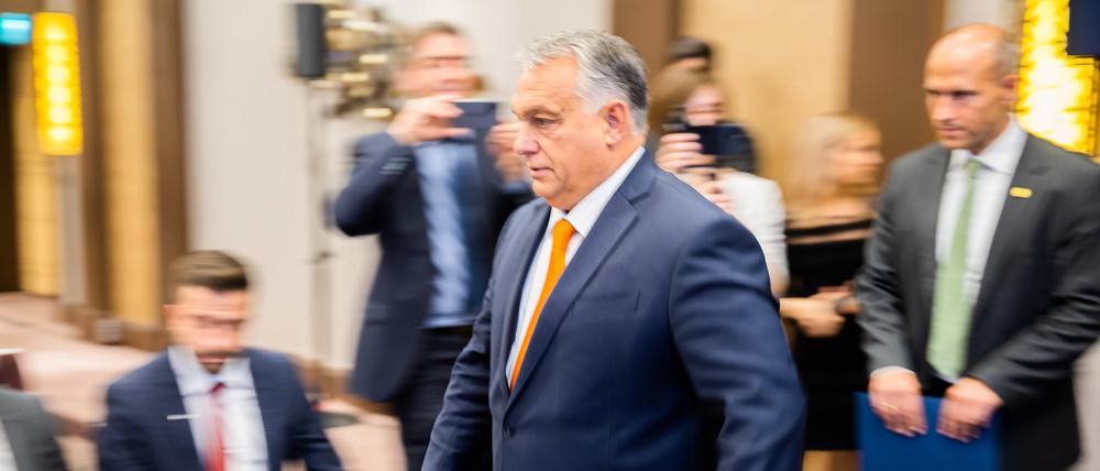 Viktor Orban, Ministerpräsident von Ungarn, bei seinem Besuch in Berlin.