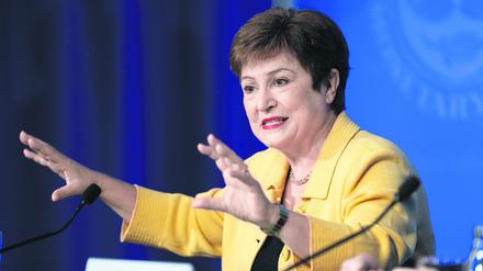 IWF-Chefin Kristalina Georgiewa hat bereits deutlich gemacht, dass die Konjunkturprognose gesenkt wird.