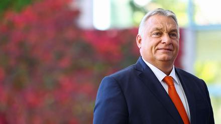 Viktor Orban beim Treffen mit Kanzler Olaf Scholz in Berlin.