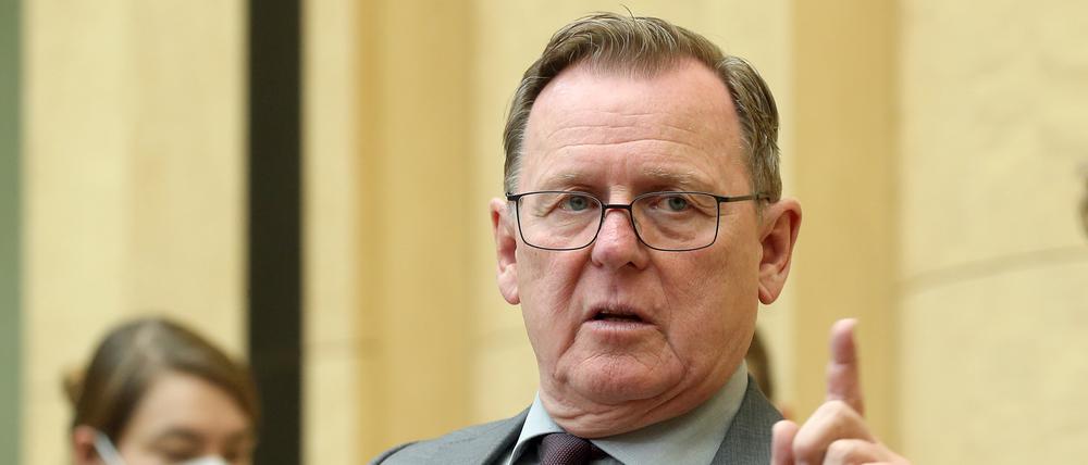 Bodo Ramelow (Linke) leitet im Bundesrat eine Debatte um das Energiesicherungsgesetz.
