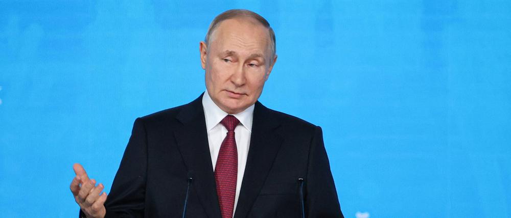 Russlands Präsident Wladimir sendet