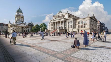 So stellt sich die Grün Berlin GmbH den Gendarmenmarkt nach dem Umbau vor.