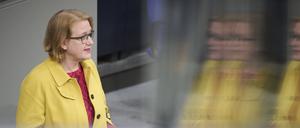 Lisa Paus am Mittwochabend im Bundestag, als sie ihren Entwurf für das Kita-Qualitäts-Gesetz vorstellte.