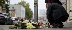 Mahnwache nach dem Attentat. 