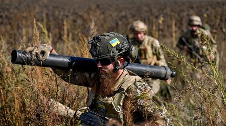 Ukrainische Soldaten in der Region von Saporischschja.
