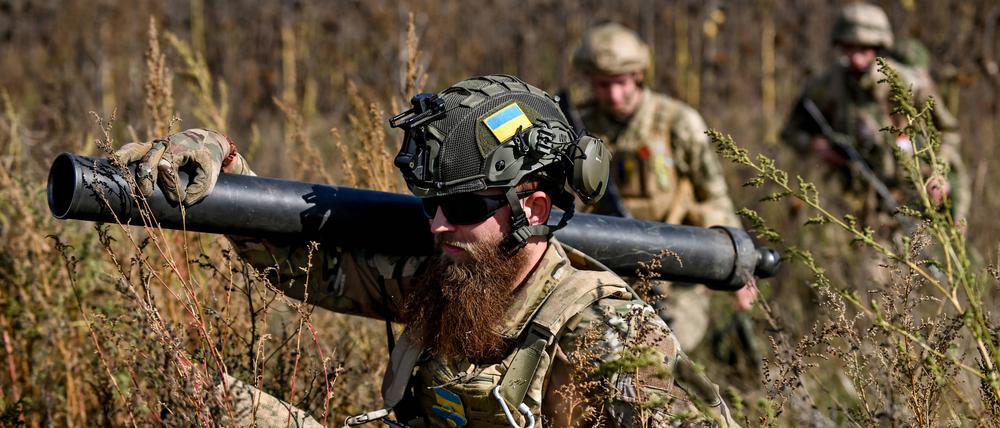 Ukrainische Soldaten in der Region von Saporischschja.