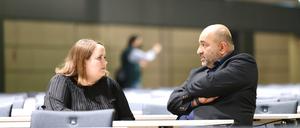 Ricarda Lang und Omid Nouripour auf dem Grünen-Parteitag.