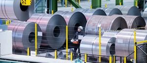 Viel Energie nötig: die neue Feuerbeschichtungsanlage auf dem Gelände der Thyssenkrupp-Westfalenhütte. 