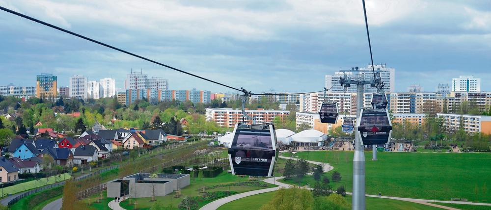 In Berlin gibt es nur eine Seilbahn, und zwar in Marzahn-Hellersdorf.