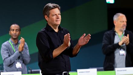 Robert Habeck beim Parteitag in Bonn.