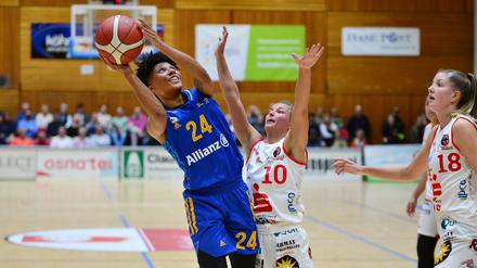 Albas Frauen, hier Deeshyra Thomas (l.), setzten sich knapp gegen Osnabrück durch.
